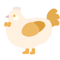 famine, a lavender and gold chicken