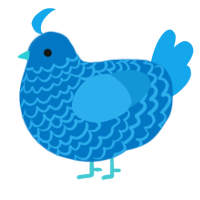(unnamed), a sapphire and sky chicken with a lace pattern