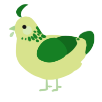 A lemon and leaf chicken with a neck-speckle pattern
