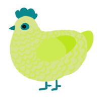 A lemon and lime chicken with a lace pattern