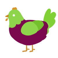 Goosebumps 2, a wine and grass chicken with a head pattern