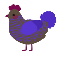 (unnamed), a bark and indigo chicken with a lace pattern