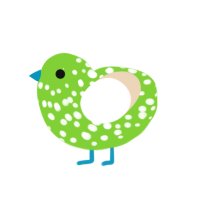 (unnamed), a grass and cream chicken with a speckle pattern