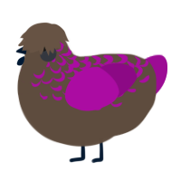 (unnamed), a bark and plum chicken with a half-lace pattern