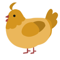 (unnamed), a honey and ochre chicken with a head pattern