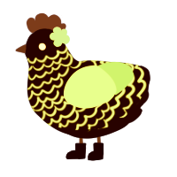 A sable and spring chicken with a lace pattern