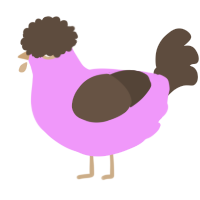 A lavender and bark chicken