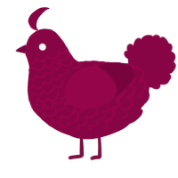 (unnamed), a maroon chicken with a lace pattern