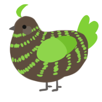A bark and grass chicken with a bar pattern