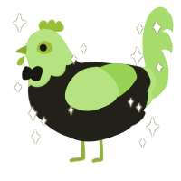 A sable and grass chicken with a head pattern