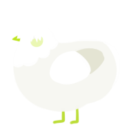 SugarCaneJuice, a white chicken with a head pattern