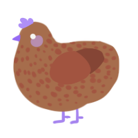 (unnamed), a brown and russet chicken with a speckle pattern