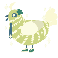 (unnamed), a lime and silver chicken with a bar pattern