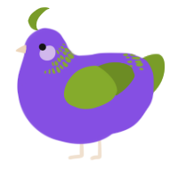(unnamed), a blurple and chartreuse chicken with a neck-band pattern