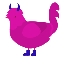 Beaucoup Fish, a plum chicken with a head pattern