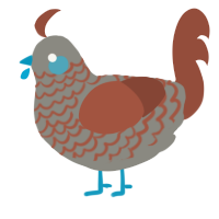 Dato Headache, a ash and russet chicken with a lace pattern