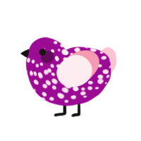 (unnamed), a plum and rose chicken with a speckle pattern