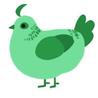 A spring and viridian chicken with a neck-band pattern