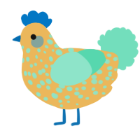 A honey and mint chicken with a speckle pattern