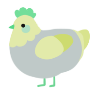 7 Up, a silver and lemon chicken with a head pattern