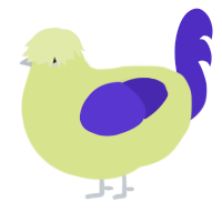 A lemon and indigo chicken