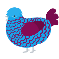 (unnamed), a sky and wine chicken with a lace pattern