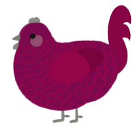 (unnamed), a wine and maroon chicken with a lace pattern