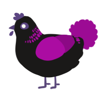 (unnamed), a sable and plum chicken with a neck-band pattern
