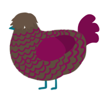 (unnamed), a bark and wine chicken with a lace pattern