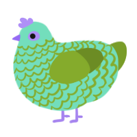 Salt Water, a mint and chartreuse chicken with a lace pattern
