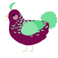 A wine and spring chicken with a half-lace pattern