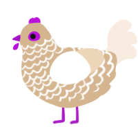 latte, a beige and cream chicken with a lace pattern