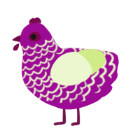 (unnamed), a plum and apple chicken with a lace pattern