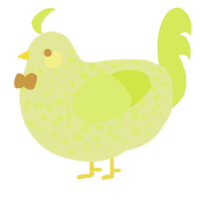 A lemon and lime chicken with a speckle pattern
