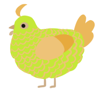 A lime and honey chicken with a lace pattern