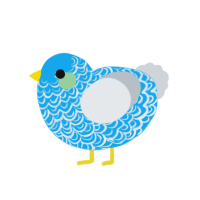 A sky and mist chicken with a double-lace pattern