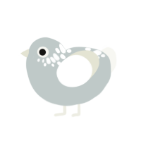 A silver and white chicken with a neck-speckle pattern