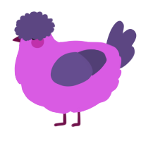 A orchid and overcast chicken