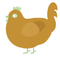 A gold chicken