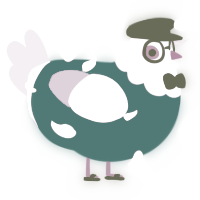 A sea and orchid chicken with a head pattern