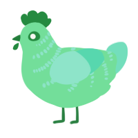 A spring and mint chicken with a half-bar pattern