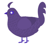 Yuki, a overcast chicken with a lace pattern