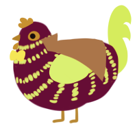 A wine and lime chicken with a bar pattern