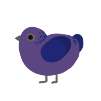 A overcast and navy chicken with a neck-band pattern