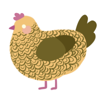 A honey and olive chicken with a double-lace pattern