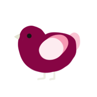 A maroon and rose chicken