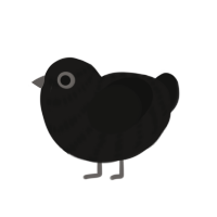 A sable and black chicken with a bar pattern