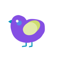 A blurple and lemon chicken