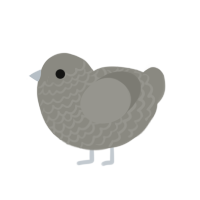 A ash chicken with a lace pattern