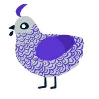 Elegance, a silver and indigo chicken with a double-lace pattern